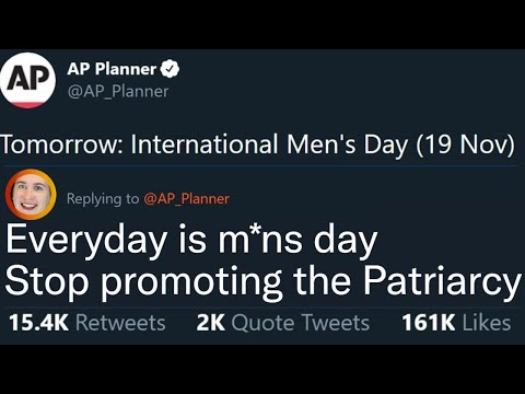 Twitter is very upset at International Men's Day...