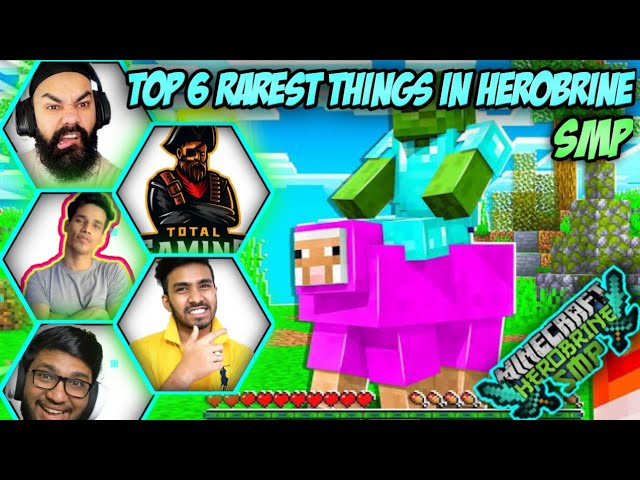 TOP 6 Rarest Things in Herobrine Smp 🔴 Techno gamerz, gamerfleet, rawknee, chapati gamer,bixu,andreo