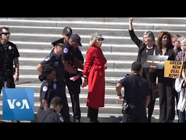 Jane Fonda Arrested During DC Climate Change Protest