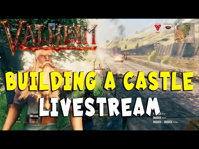 Building a Mega Castle in Valheim Live Stream (this is nuts)