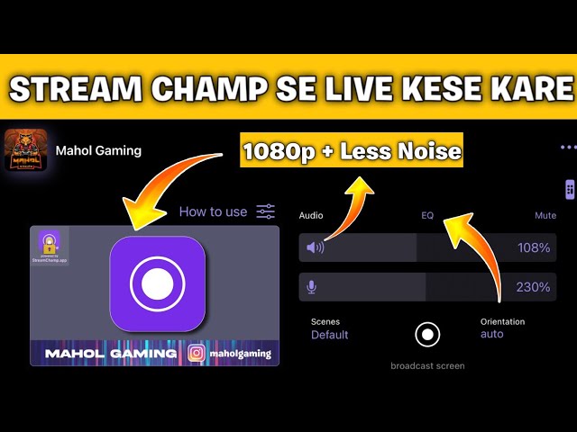 How to live stream in ios | stream cham se live kese kare | Best stream champ tutorial 2022