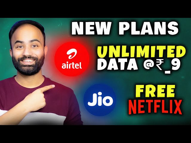 Jio Giving FREE NETFLIX with its New Prepaid Plan ||  New Airtel Plan For Unlimited Data