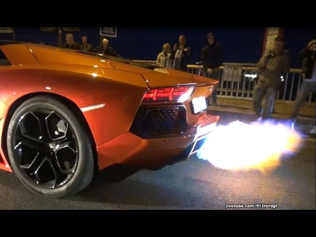 CAPRISTO EXHAUST Lamborghini Aventador REVS, FLAMES & causing chaos!