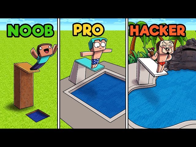 Minecraft NOOB vs PRO vs HACKER - POOL in Minecraft!