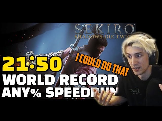 xQc Reacts to WORLD RECORD Sekiro Any% Speedrun in 21:50 by LilAggy | xQcOW