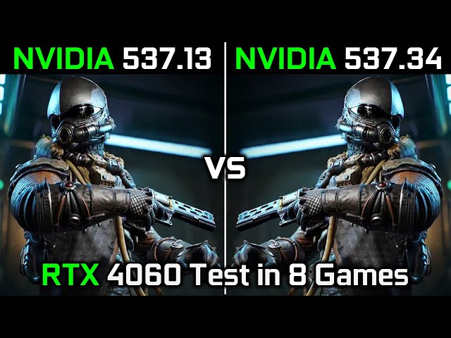 Nvidia Drivers (537.13 vs 537.34) RTX 4060 Test in 8 Games 2023