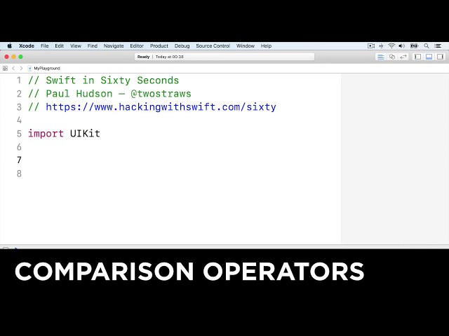 Comparison operators – Swift in Sixty Seconds