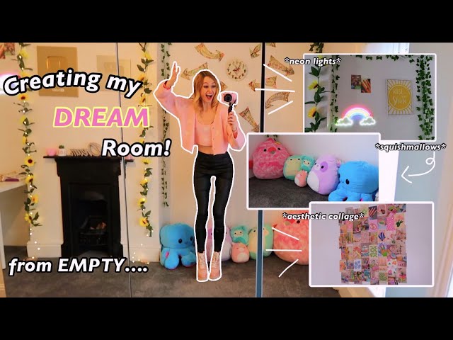 CREATING MY *DREAM* TIKTOK FILMING ROOM!😍✨*FROM EMPTY TO AN AESTHETIC PARADISE!*🌈🏠 | Rhia Official♡