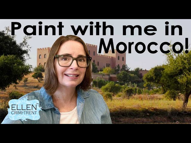Paint Watercolor With me in Morocco!! #watercolorpainting