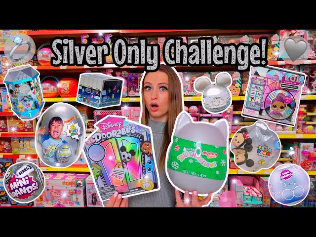 Shop with me for *SILVER ONLY* Mystery Toys Challenge!!🫢💍🛒👽🥈🩶 (MUST SEE!!😱) | Rhia Official♡