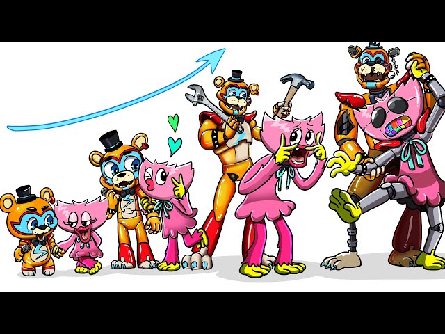 Robot Kissy Missy Loves Freddy -🤖😢So Sad Animation- Huggy Wuggy Vs Freddy- FNAF & Poppy Playtime