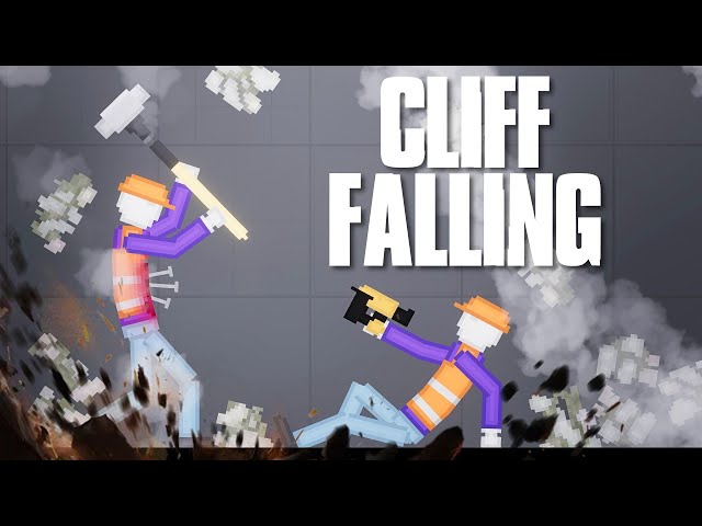 People Fight each other while Cliff Falling