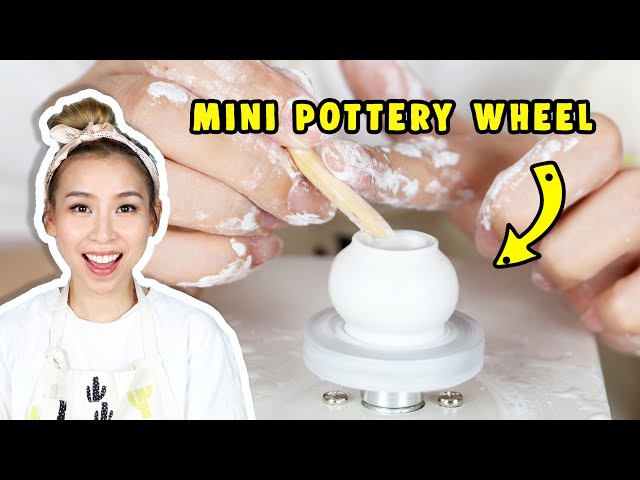 Testing Out A Mini Pottery Wheel | TINA TRIES IT