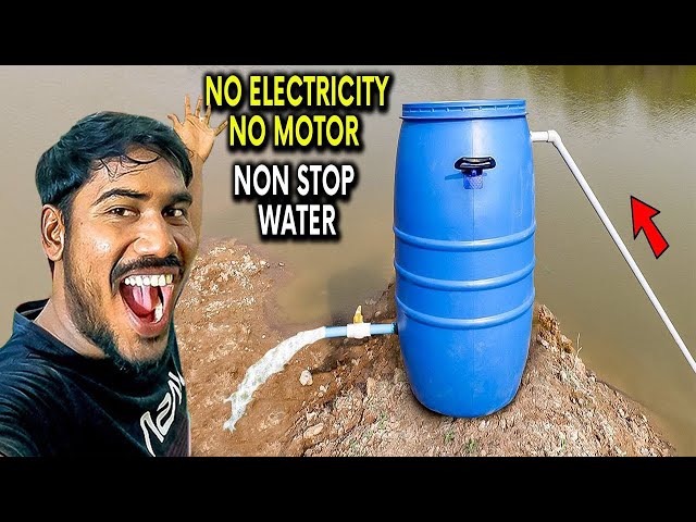 No Electricity, No Motor But Nonstop Water | Unique Way of Pumping Out Water
