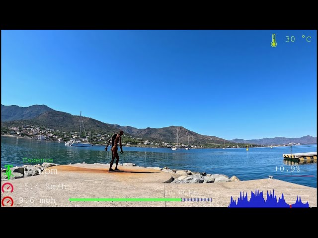 Best Beach Fat Burning Indoor Cycling Workout Spain Telemetry Display 4K Video