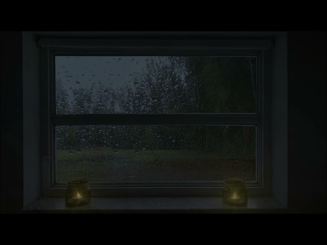 Rain on Glass Window, No Thunder - 1 hour rain sounds for sleep, study and relax
