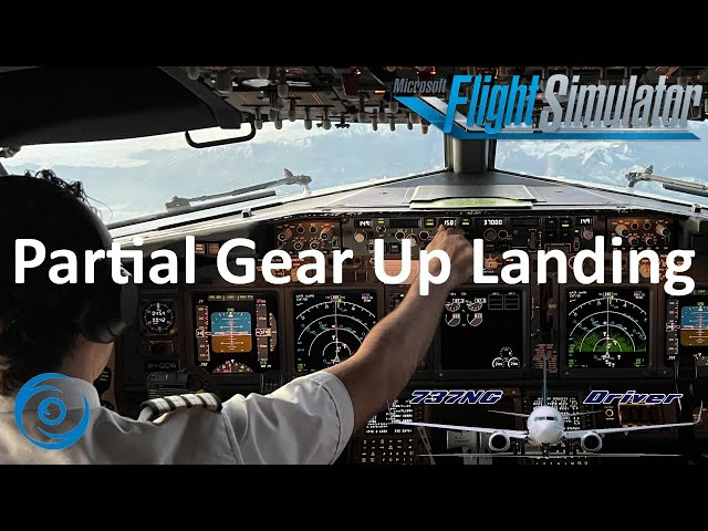 PMDG 737-800 Non Normals - Partial Gear Up Landing | Real 737 Pilot