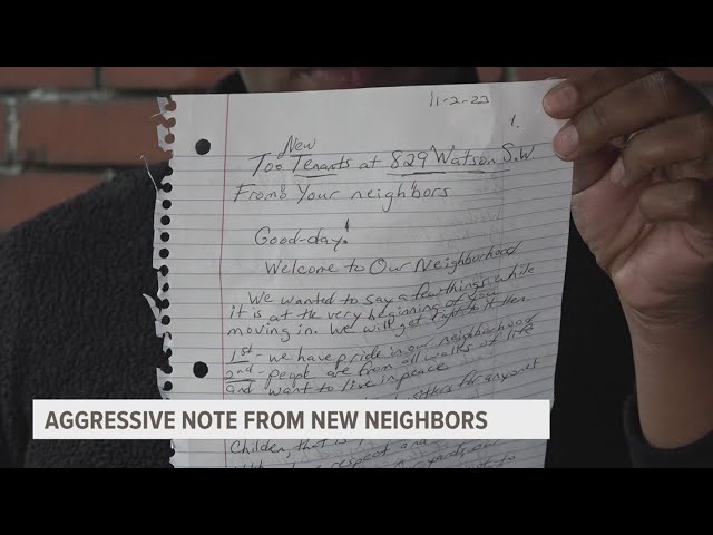 Grand Rapids woman receives unwelcoming letter at new home on southwest side