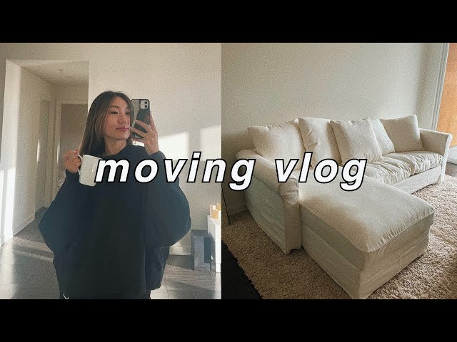 MOVING VLOG 3 | getting furniture, target haul, morning routine, moving company experience