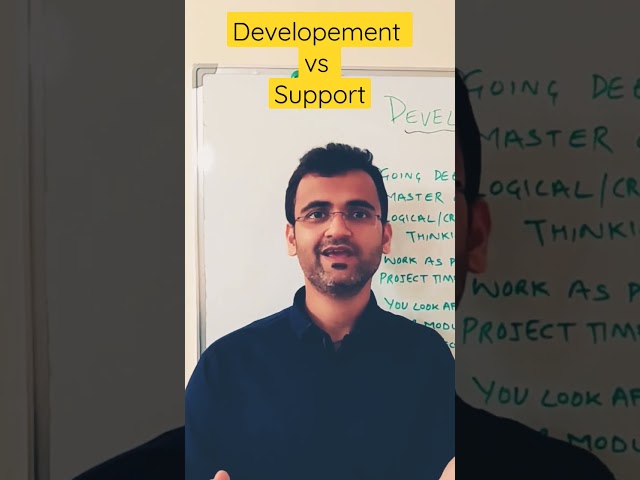 1 thing you MUST KNOW before choosing between a development vs support career❓🙄