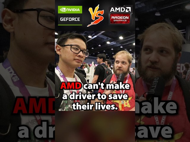 He says AMD can't make a driver to save their lives #pcgaming #nvidia #amd #shorts