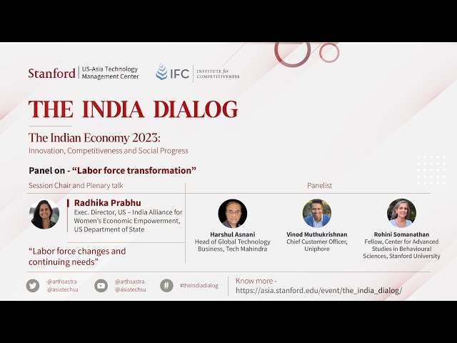 Panel on "Labor force transformation" at The India Dialog