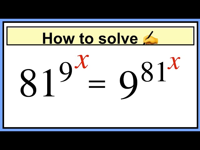 Nice Math Exponent Simplification|Find the value of X