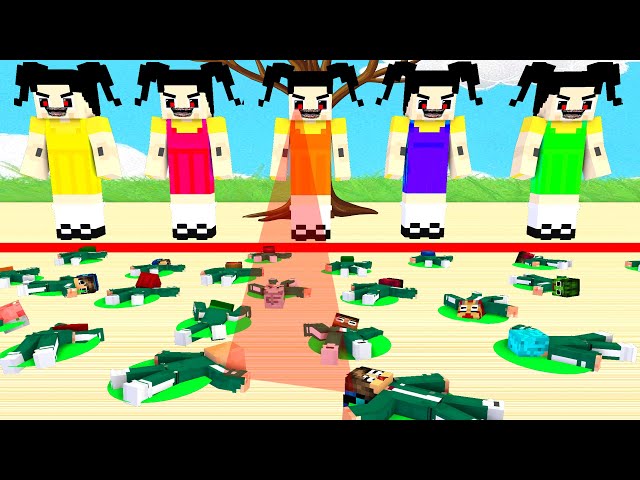 Monster School : Squid Game Doll Baby Zombie Run Challenge#2  - Minecraft Animation