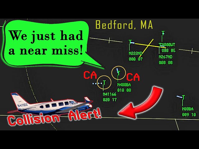 VERY CLOSE CALL between Cessna and Piper at Bedford-Hanscom, MA