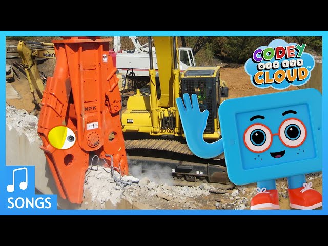 Demolition Dinosaurs Song | Diggers that look like Dinosaurs | Codey And The Cloud S1 • E8