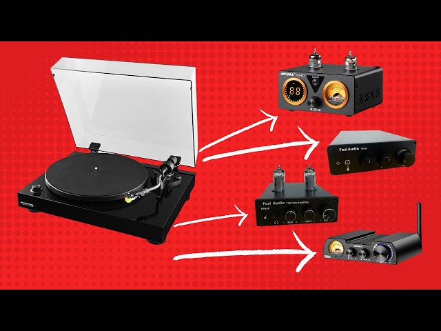 How to connect a turntable to an Aiyima or Fosi Audio Class D amplifier (Beginner's Guide)