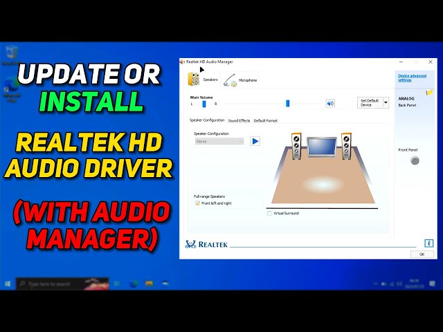 How to Download and Update Realtek HD Audio Driver on Windows 10/11 with Realtek Audio Manager Incl.