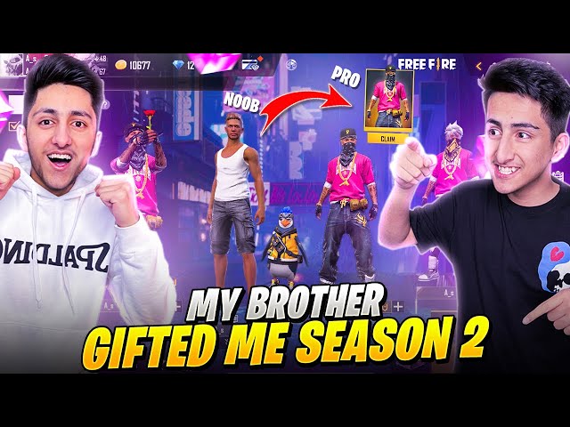 My Brother Gifted Me Season 2 😍Hip Hop Bundle Players Challenged Me For 1 Vs 4 - Garena Free Fire