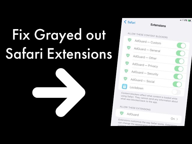 How to Fix Grayed out Safari Extensions in Settings on your iPhone or iOS Device
