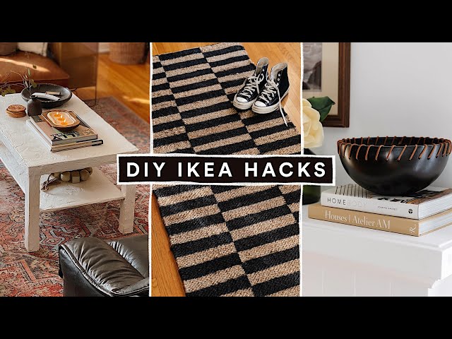 DIY IKEA HACKS - Affordable DIY Room Decor + $50 Plaster Coffee Table!