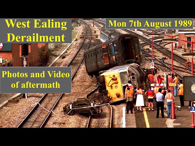 Trains in the 1980s - West Ealing Station derailment - Monday 7th August 1989