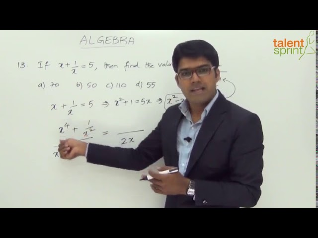 Algebra | Example - 13 | Quantitative Aptitude | TalentSprint Aptitude Prep