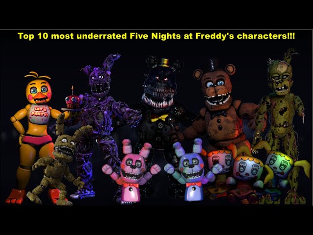 Top 10 underrated Five Nights at Freddy's characters (1K-4K subscriber + Christmas 2020 special)