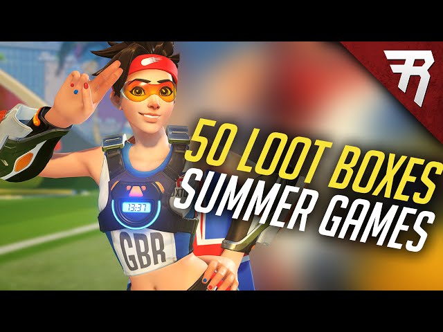 All Summer Games Skins: Overwatch Loot Box Opening (Unboxing 50, legendary skins)