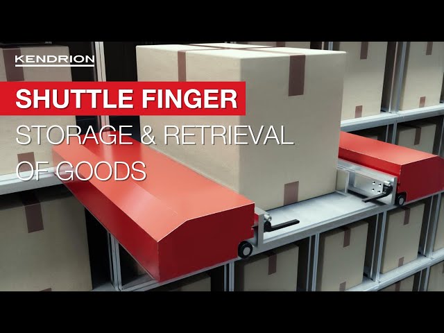 Solenoid finger for shuttle systems - store and retrieve goods