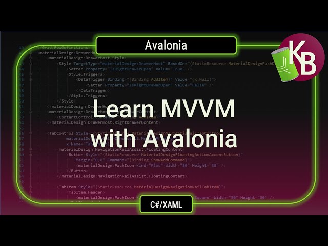 C#/Avalonia - Learn MVVM with Avalonia