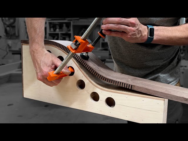How to bend wood and build a floating desk.