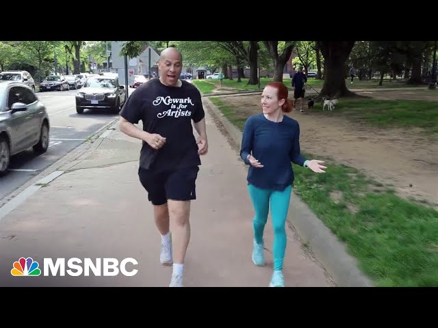 Senator Cory Booker and Jen Psaki go on a run and talk politics