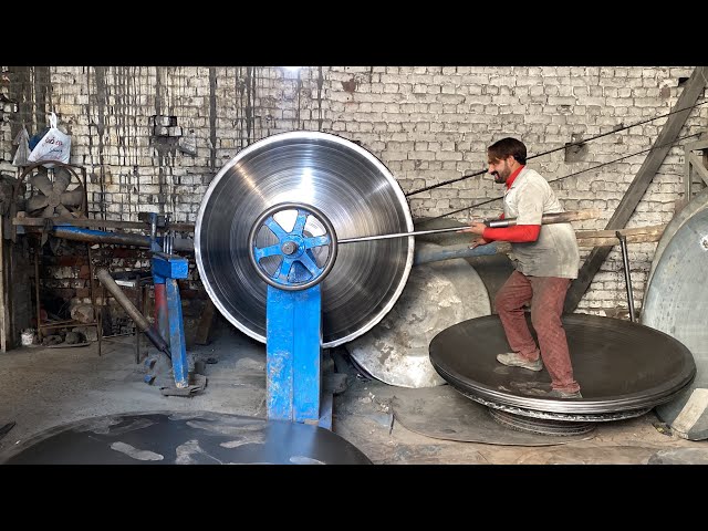 amazing process of Powerful dish antenna Local factory Manufacturing iron sheet into a Dish tv