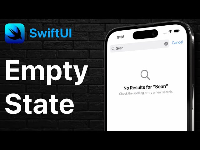 Simple, Clean Empty States in SwiftUI - ContentUnavailableView - iOS 17