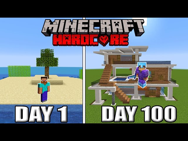 I Survived 100 Days on a SURVIVAL ISLAND in Minecraft Hardcore Hindi | 100 days hardcore Minecraft
