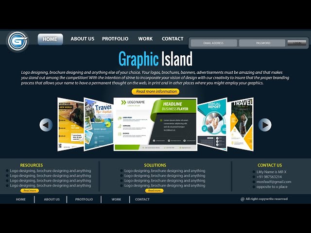 Website Landing Page Design in Illustrator cc || How to Design a Website ?