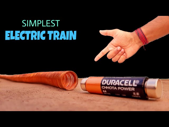 World's Simplest Electric Train - How To Make || Simple Science Project