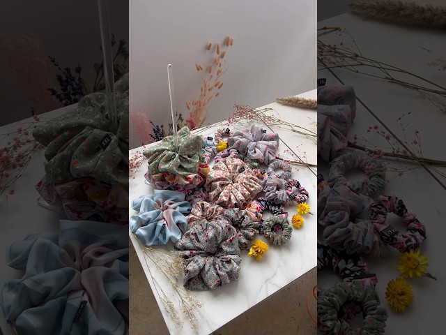 pov you just ordered new scrunchies #scrunchies #handmadewithlove #asmrsounds
