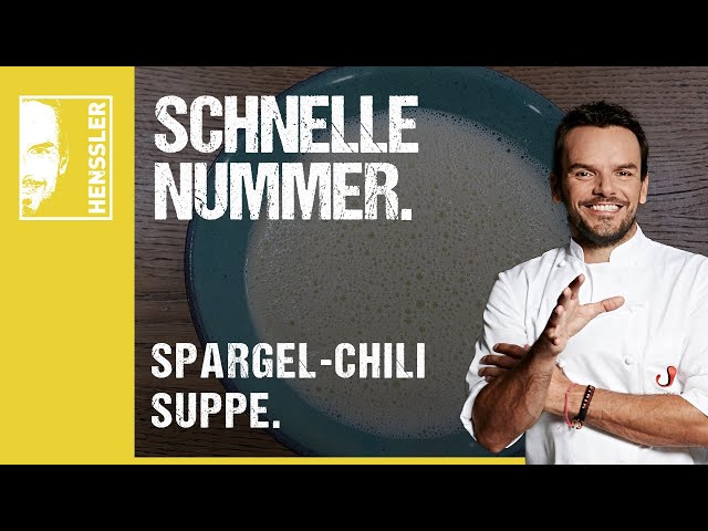 Schnelles Spargel-Chili Suppen-Rezept von Steffen Henssler